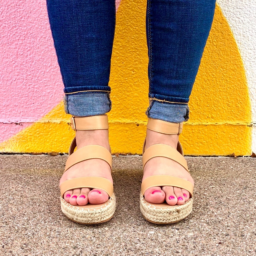 Butterscotch Tan Espadrille Sandals - Picture 4 of 10